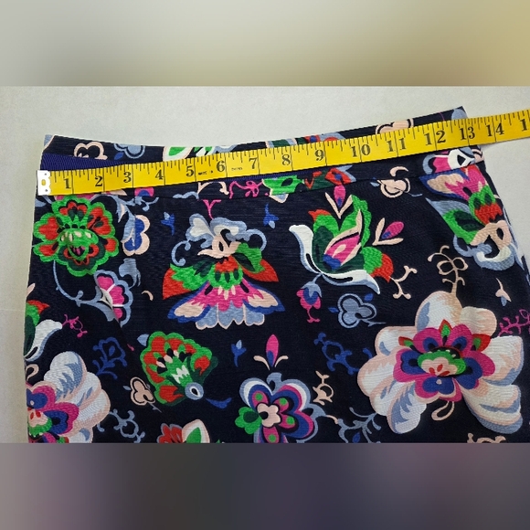 NWOT Boden Women's Navy Blue/Multi Color Floral Cotton Blend Pencil Skirt Size 2 - Picture 6 of 8